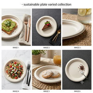 10 Inch Round Bagasse Dinner Plate Compostable Disposable Sugarcane Fiber Tableware for Restaurants Catering Parties and Daily D - Product Image 6