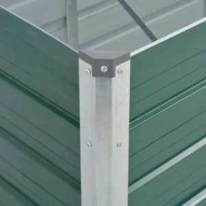 Bacs à plantes surélevés en acier galvanisé vert 94,5 x 31,5 x 17,7 po pour bâtiments de jardin - Product Image 6