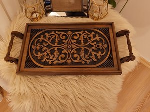 Bandeja de Madera Ligera para Servir Frutas, Diseño Artesanal Moderno de Belladec, Color Personalizado, Tamaño Personalizado, Multi-pieza, para Hogar y Hotel - Product Image 2