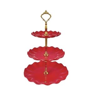 Durable Metal 2 Tier Round Serving <b>Plate</b> Stand Table Decor Gold Dessert Cupcake Holder <b>Rack</b> for Catering - Product Image 6