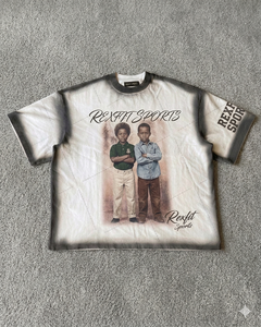 Camiseta Deportiva Rexfit Personalizada con Estampado Vintage, Cuello Redondo, Unisex, Deportiva, Corta, de Algodón, Tie Dye, Oversize, para Hombre - Product Image 5