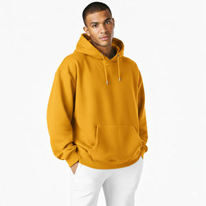 Fashion High Collar Heavyweight Oversized Hoodie Unisex Custom logo Men Streetwear Custom Hoodie Men Unisex Cotton Men's Hoodie - Product Image 1