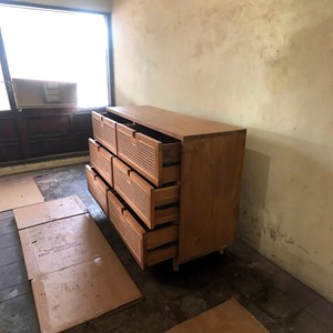 OEM Custom Wood Rattan Dresser Manufacturer Indonesian Teak Furniture Factory Direct Wholesale <b>6</b> <b>Drawer</b> Storage Cabinet Supplier - Product Image 3