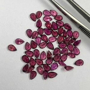 Precio de mercado al por mayor Turmalina Rosa natural 4x6mm Piedra de pera facetada Piedra preciosa suelta de alta calidad del proveedor del fabricante - Product Image 4