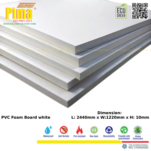 Lámina de Espuma de PVC-WPC Blanca, Densidad 0.6 G/cm3, Grosor 10mm, Resistente a la Humedad, Paneles de Pared Interiores Celuka para Publicidad - Product Image 1