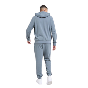 Ensemble de survêtement polaire à capuche pour homme avec poche kangourou et pantalon à ourlet ouvert, coupe décontractée, tenue de sport OEM - Product Image 2