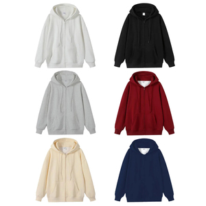 Sweat à capuche unisexe tendance vintage d'hiver avec logo personnalisé, coupe oversize, fermeture éclair, 100 % coton, doublure polaire, écologique, épaules tombantes, décontracté, haute qualité - Product Image 2