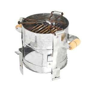 Barbecue au charbon de bois en acier inoxydable avec grille amovible - Product Image 1
