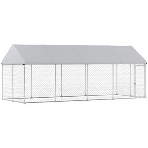 Recinto per Cani Resistente e Impermeabile 6m x 2.3m x 2.4m con Chiusura Sicura e Catena, per Giardino - Product Image 1