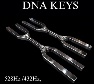 ส้อมจูนเสียง DNA ขนาดยักษ์ทำมือพร้อมซาวด์ซอว์ด 128hz – Sound Heal.. - Product Image 2