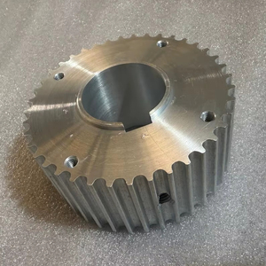 HTD 40T 8M HTD keyway lock Timing <b>Pulley</b> 28MM Belt Width Customized OEM Blackodised Anodised Aluminium Material Flange Fit - Product Image 3