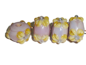 Perles en verre de Murano rondes 3D faites à la main en gros |   Perles sculptées de 12 mm |   Perles de bijoux en verre soufflé vénitien en vrac, emballées dans une boîte - Product Image 3