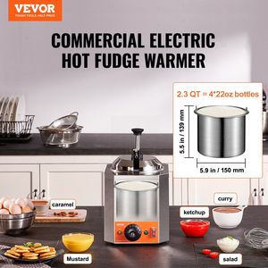 เครื่องจ่ายชีสไฟฟ้าเชิงพาณิชย์ ขนาด 2.3 ควอร์ต ทำจากสแตนเลส พร้อมระบบทำความร้อน อุณหภูมิ 86-230 องศาฟาเรนไฮต์ เครื่องอุ่นฟัดจ์ร้อน - Product Image 2