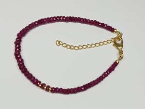 Pulsera de cuentas chapada en oro, regalo de joyería unisex para aniversario, 8 pulgadas, moderna, con certificación de terceros, semipreciosa para joyería - Product Image 3