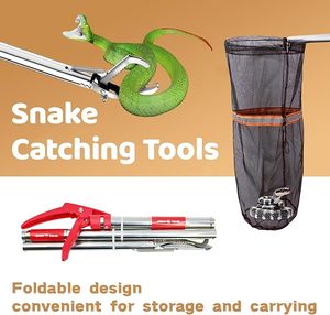 Professional Snake Catcher <b>Tool</b> Collapsible Reptile Tongs Rattlesnake <b>Grabber</b> Stick Safe Handling Equipment Strong Design - Product Image 4