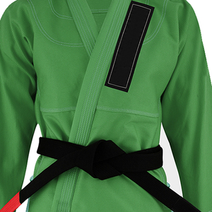 Green BJJ Kimono 100% Cotton Durable 400g Regular Fit <b>Athletic</b> Heat-Transfer Printed Front Logo Adult Unisex Martial Arts - Product Image 6