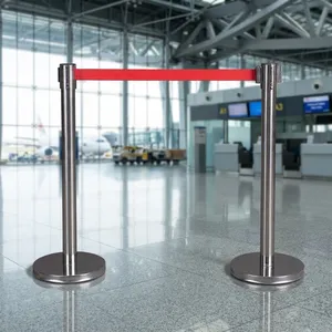 รั้วกั้นฝูงชนสแตนเลสแบบมีสายรัดหดได้ ยี่ห้อ Silver Queue Manager สำหรับโรงแรม ธนาคาร สนามบิน และงานอีเว้นท์ - Product Image 6