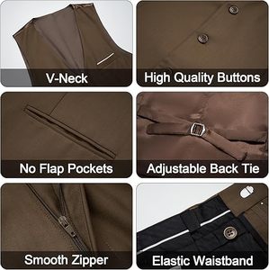 Trajes de Hombre de Primera Calidad, Corte Entallado, Modernos, Casuales, para Oficina, Formales, Pantalón, Chaqueta, Blazer, Transpirables, en Venta - Product Image 3