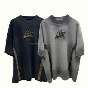 Camiseta personalizada desgastada que cambia gradualmente de color Camiseta de manga corta para hombres - Product Image 5