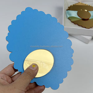 Cartes de mariage personnalisées en film acrylique doré effet miroir, vierges, créatives, pour signalisation de table, impression numérique, cartes de vœux - Product Image 6