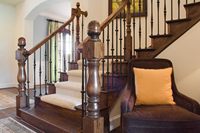 EFS Raccord de main courante d'escalier en bois massif chêne rouge contemporain, 2-1/4 po x 2-3/8 po, durable, installation facile