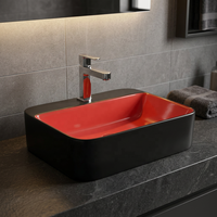 Vistaar Lavabo à poser en céramique moderne à bord fin, de luxe, pour salle de bain, exportation d'usine Inde