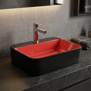 Vistaar Modern Square Slim Edge Ceramic Counter Top Hand Wash Basin Luxury Bathroom Vessel Sink Factory India Export - Product Image 6