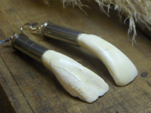 Eco-Friendly Bone <b>Earrings</b> Handmade Craft - Product Image 4