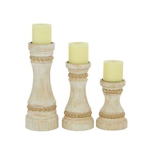 Portavelas de madera premium hecho a mano, pieza decorativa para decoración de hogar de lujo y arreglos de boda - Product Image 1