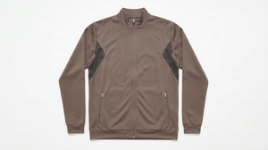 Veste zippée rouge pour homme à manches longues avec bordure contrastante, col montant, respirante, en polyester, coupe classique, toutes saisons - Product Image 6
