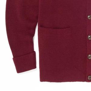 Suéter de Lana para Hombre, con Logotipo Personalizado, Estilo Coreano, Color Sólido, Cierre de Botones, Manga Larga, Cárdigan de Punto - Product Image 4