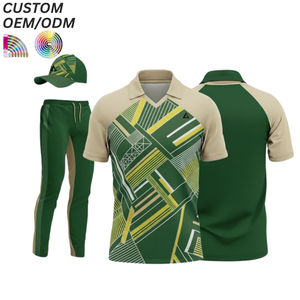 Maillot de cricket personnalisé, tenue d'entraînement sportive pour équipe, support OEM ODM pour la fabrication en gros, polyester à séchage rapide - Product Image 1