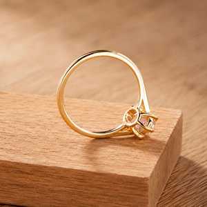 Beautiful Moval Rose Cut Lab Grown <b>Diamond</b> Solitaire Solid Gold <b>Ring</b> Prong Set E Color VVS Clarity <b>Diamond</b> <b>Ring</b> IGI Certified - Product Image 5
