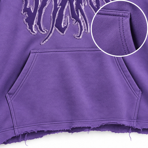 Sudadera con capucha gráfica estilo streetwear para otoño, con estampado de letras en relieve, forro polar oversize vintage, con pedrería, ecológica - Product Image 5