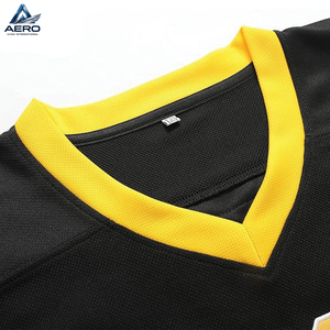Cómodo y duradero jersey de hockey sobre hielo de la mejor tela, ligero, en colores amarillo y negro, precio de fábrica, uniforme de equipo. - Product Image 5