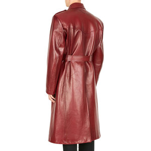 Oversized <b>Long</b> Leather Trench <b>Coats</b> Wholesale Fashion Streetwear Overcoat Custom PU Leather OEM ODM Private Label - Product Image 3