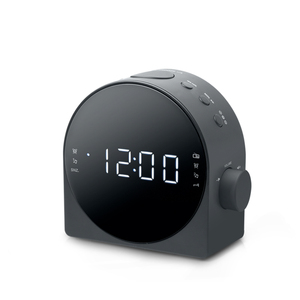 Odm thiết kế kiểu dáng đẹp nhà đài phát thanh AM FM PLL đồng hồ với LED hiển thị và Dimmer báo động kép snooze chức năng ngủ cài sẵn trạm - Product Image 1