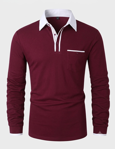 Polo personnalisé pour homme – Nouvelle collection été – Formel et élégant pour le golf – Couleur unie – Design simple - Product Image 3