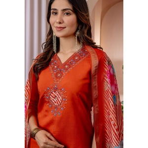 Ensemble élégant Kurti, pantalon et dupatta pour femmes - Product Image 1