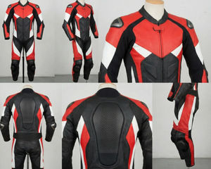 Combinaison de course moto personnalisée en cuir, avec nom et logo, faite à la main, équipement de protection CE - Product Image 4