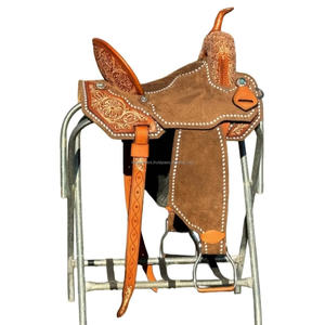 Selle de cheval de course Western Barrel exclusive de haute qualité pour l'équitation magnifiquement fabriquée à la main confortable équitation professionnelle - Product Image 4