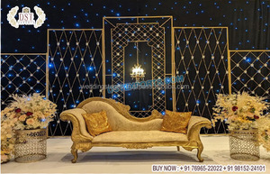 Mur de bougies en métal de conception de luxe pour la scène de réception, mur de bougies en métal exclusif pour la décoration de mariage, configuration de la scène de mariage occidentale au Royaume-Uni - Product Image 3