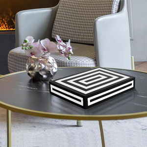 Boîte à bijoux de table en résine écologique avec incrustations artistiques, tailles personnalisées pour le rangement de bijoux, boîtes de Noël, enseignes murales - Product Image 6