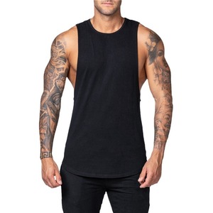 Débardeur de sport OEM de haute qualité, couleur unie, vêtement de gym décontracté, débardeur tricoté ajusté pour homme, sans manches - Product Image 3