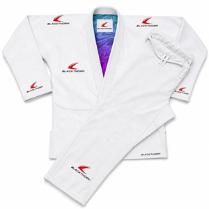 Kimono de judo traditionnel durable pour adultes unisexe, poids lourd 10oz, 100% coton extensible, coutures renforcées, coupe ample - Product Image 5