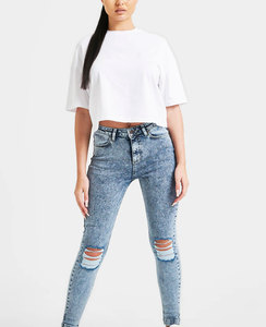เสื้อยืดผ้าฝ้าย 100% 260 กรัม แขนสั้น ทรงหลวม แฟชั่น พิมพ์ลายตัวอักษรแบบเส้นคู่ พิมพ์ลายตัวอักษรแบบฟล็อกกิ้ง สำหรับฤดูร้อน ผู้ชาย ผู้หญิง คู่รัก - Product Image 5