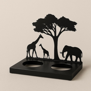 Safari Animal Tea Light Holder Set Steel Die Cut Silhouette Decor Home Decoration Heat Resistant candle set Set of 3 - Product Image 5