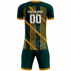 ชุดยูนิฟอร์มฟุตบอลแบบกำหนดเองประสิทธิภาพสูง เสื้อและกางเกงขาสั้น น้ำหนักเบา ระบายอากาศได้ดี ซึมซับเหงื่อ แห้งเร็ว โรงงานรับผลิตแบบ OEM ODM - Product Image 3