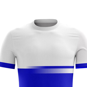 Sublima& Tenue de handball professionnelle pour hommes, bleu et blanc, uniforme sublimé imprimé, maillot athlétique à séchage rapide, kit 100% polyester, short - Product Image 5