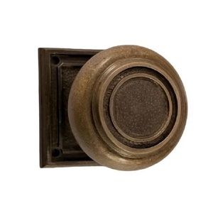 Classic Round Bronze <b>Dummy</b> Design Knob with Back Plate Durable Furniture Handle Passage for Home Office Use Hardware - Product Image 1